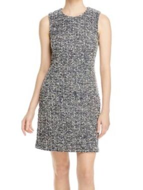 St. John Brown Knit Sheath Dress Size 2 | Luxury Designer Career Cocktail Dress